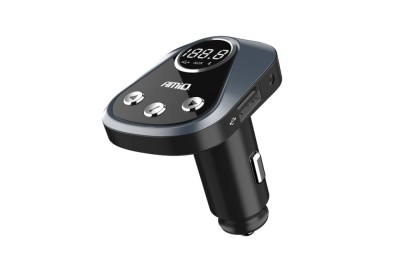 Transmițător Fm Bluetooth Cu &amp;icirc;ncărcător 2,4a + App Localizare Auto, Test Baterie Bt-02 Amio 02252 foto