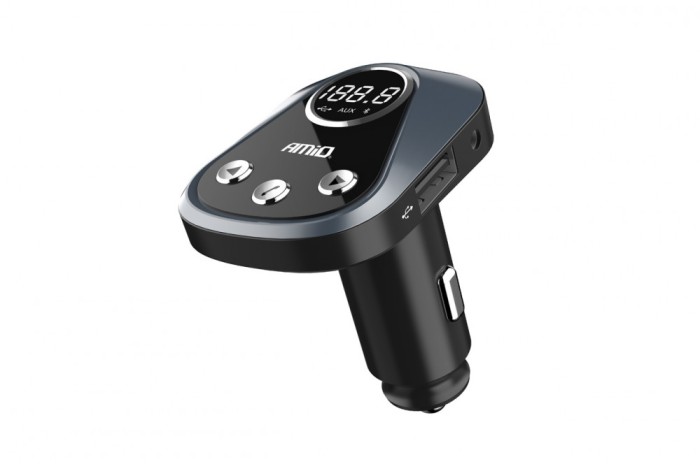 Modulator FM Bluetooth, USB 2.4A, AUX IN cu aplicatie pentru localizare vehicul