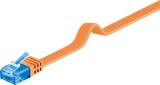 Cablu de retea RJ45 CAT 6A flat UTP 2m Orange, Goobay G96321