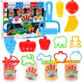 Set forme plastelina fructe si animale, Malplay 107297
