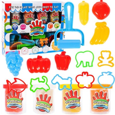Set forme plastelina fructe si animale, Malplay 107297 foto