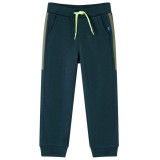 Pantaloni de trening pentru copii cu cordon verde mușchi 140