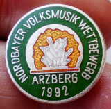 I.951 INSIGNA GERMANIA MUZICA NORDBAYER. VOLKSMUSIK WETTBEWERB ARZBERG 1992, Europa