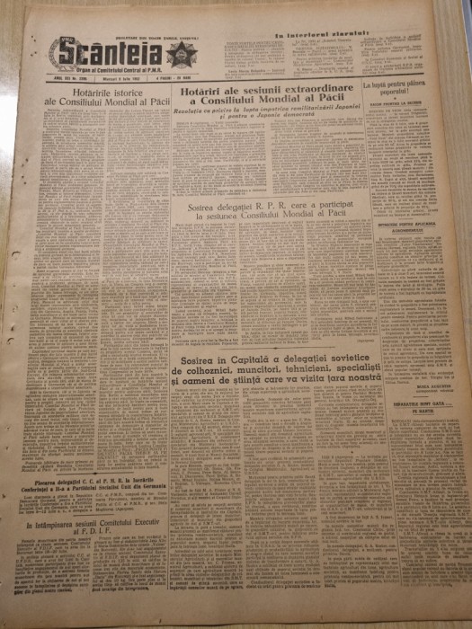 scanteia 9 iulie 1952-articol raionul vaslui si raionul faurei