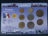 Seria completata monede - Franta 1960-2000 in franci, 8 monede, Europa
