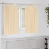 vidaXL Perdele cu perdele 2 pcs Crem Poliester