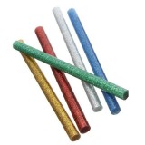 Pachet Set 10 batoane silicon cu sclipici multicolor 7mm 20cm