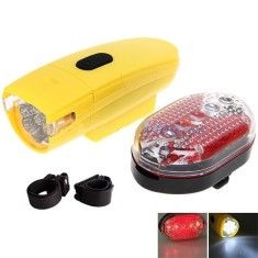 Set Lanterna LED si Stop Rosu Semnalizare Bicicleta KK830 foto