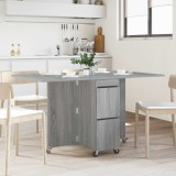 vidaXL Masă de dining 2 pcs 140 x 80 x 77 cm Lemn prelucrat Sonoma gri 3424937