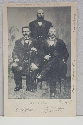 EMIL GARLEANU CATRE A.D. XENOPOL *, CARTE POSTALA ILUSTRATA , CEI TREI GENERALI AI BURILOR , CLASICA , CIRCULATA , 1902 foto