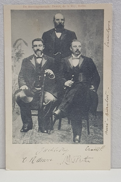 EMIL GARLEANU CATRE A.D. XENOPOL *, CARTE POSTALA ILUSTRATA , CEI TREI GENERALI AI BURILOR , CLASICA , CIRCULATA , 1902