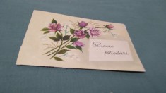 CARTE POSTALA FELICITARE CIRCULATA UZATA