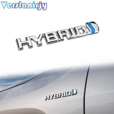 Logo Hybrid metalic litere cu adeziv inclus pt Toyota etc foto