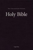 NIV, Single-Column Pew and Worship Bible, Large Print, Hardcover, Black