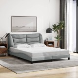 VidaXL Cadru de pat fără saltea, gri deschis, 160x200 cm, textil