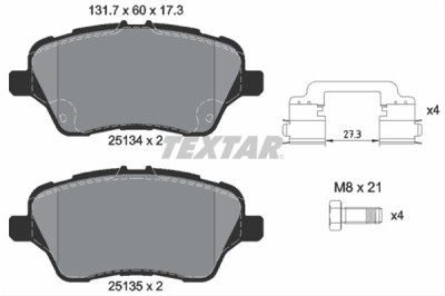 Set placute frana TEXTAR 2513402 foto