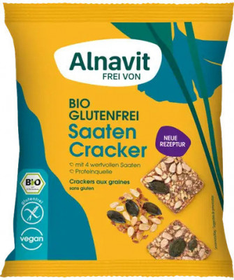 Crackers cu seminte fara gluten, bio, 75g Alnavit foto