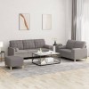 VidaXL Set de canapele cu perne, 3 piese, gri taupe, textil 3201337