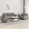 vidaXL Set de canapele cu perne, 3 piese, gri taupe, textil 3201337