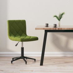Scaun de birou pivotant, verde deschis, catifea foto
