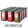 Set GinzaMaison 12 Recipiente Alimentare de 1200 ml pentru Frigider, Congelator, Dulap sau Camara, potrivit pentru Cuptor cu Microunde, cu 24 etichete
