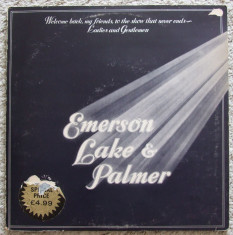 EMERSON LAKE AND PALMER (ELP) - Welcome Back My Friends (3LP -1974) Made in UK foto