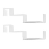 Cumpara ieftin Set 2 etajere mdf alb Fri 77x10x27.5 cm