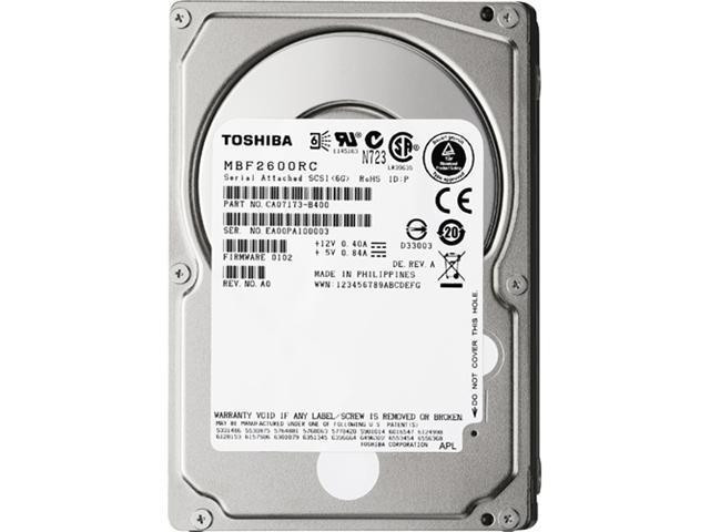 Hard Disk Server 600GB SAS SFF 2.5&quot; 6Gbps 10K - Toshiba MBF2600RC