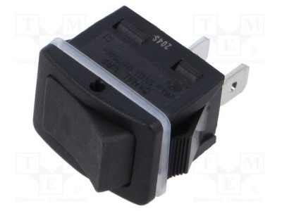 Rocker SPST ON-OFF 10A 250VAC Negru IP68 Canal Electronic foto