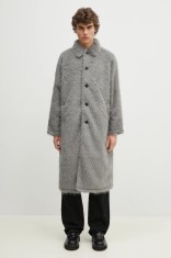 MKI MIYUKI ZOKU palton Faux Alpaca Car Coat barbati, culoarea gri, de tranzitie, FAUX.ALPACA.CAR.COAT.LI