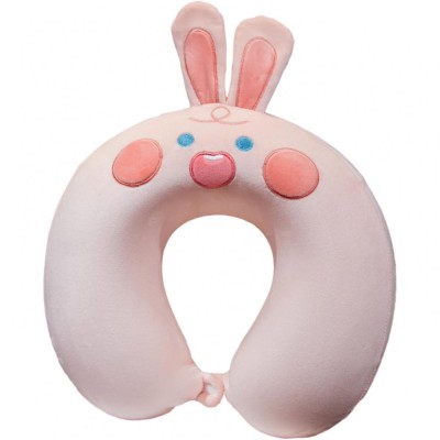 Pern&amp;Auml; travelbunny, suport ergonomic pentru g&amp;Atilde;&amp;cent;t &amp;Egrave;i cap, spum&amp;Auml; cu memorie, 30x30 cm, sistem de prindere cu capse, roz foto
