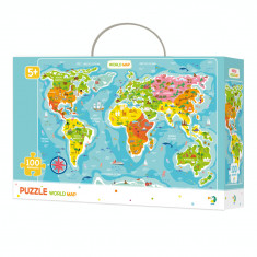 Puzzle - Continentele lumii - 100 piese foto