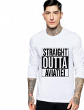 Cumpara ieftin Bluza barbati alba - Straight Outta Aviatiei - XL, THEICONIC