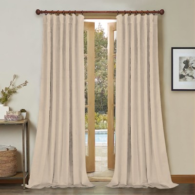 Draperie din catifea cu rejansa din bumbac tip fagure, Madison, 150x220 cm, densitate 700 g/ml, Misty rose, 1 buc foto