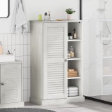 VidaXL Dulap de Baie Alb 68 x 34 x 110 cm Lemn masiv de pin