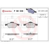 Placute frana Renault Clio 3 (Br0/1 Cr0/1) 01.05-12.14, Grand Scenic 2 (Jm0/1) 04.04-06.09, Megane 2 (Bm0/1 Cm0/1) 07.01-10.12, Megane 2 Box / Estate, BREMBO