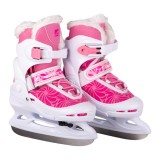 Patine reglabile pentru copii inSPORTline Izabely Pro, roz-alb
