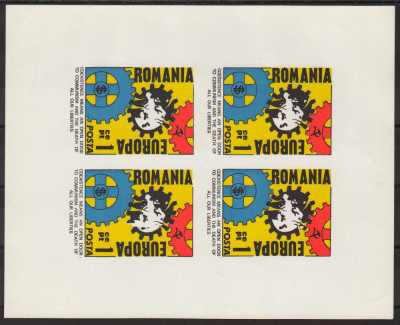 Romania Exil 1967 Emisiunea a XLVI-a EUROPA bloc nedantelat foto