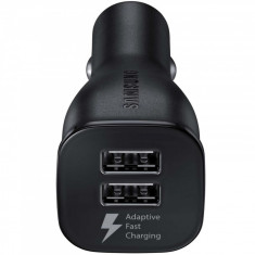 Incarcator auto Samsung Fast Charge, 2xUSB, Black foto
