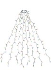 2 m lumini de Crăciun cu inel pentru brad, 8 șiruri, 280 LED-uri, pentru acoperirea a 150, 180, 240 cm