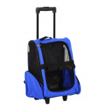 Rucsac transport animale mici PawHut, rezistent la apa, maner telescopic 36x30x49 | Aosom RO