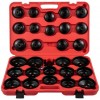 Set 30 chei pentru filtre ulei, prindere 3/8 inch, Otel, Vevor