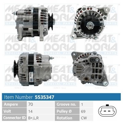 MEAT &amp;amp; DORIA 5535347 Generator / Alternator foto