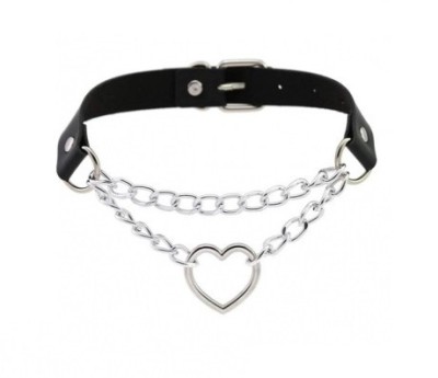 Choker Heart Chain, Negru, Mokko Toys foto
