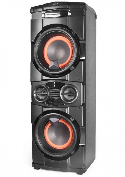 Sistem Audio Poss 800W, Bluetooth, USB, Radio FM, USB, Karaoke, Negru PSBTST810