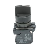 Selector 3 pozitii cu revenire negru 1NO+1NC, 24V/10A, TB5 Breckner Germany