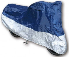 Husa Prelata Motocicleta Scuter pentru Exterior, Impermeabila, Marime M, Albastru / Argintiu foto