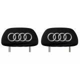 Set 2 huse tetiere negre, pentru gama auto AUDI
