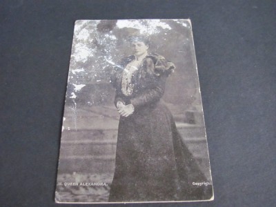 Regina Alexandra a Marii Britanii . Carte Poștală Regalistă Veche foto
