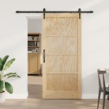 Ușa Glisantă vidaXL cu Set de Hardware 93x202 cm Lemn Solid de Pin